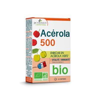 Acerola 500 enriched with organic green acerola